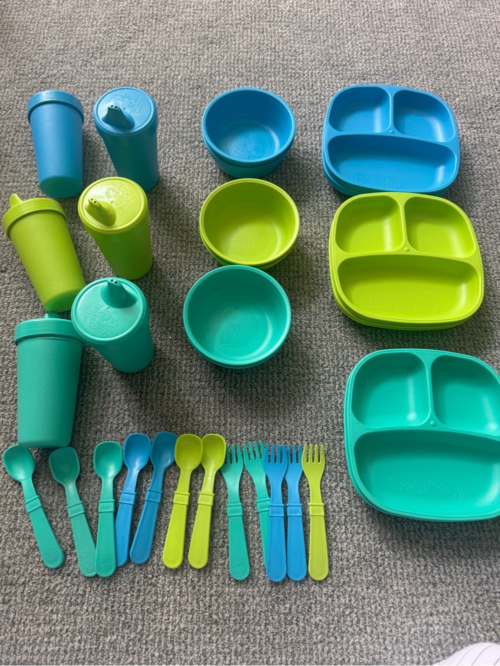 Re-Play Recycled Toddler Cups & Dining Set Lot
